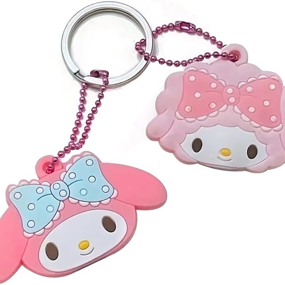 Cute Pink My Melody Key Covers Keychain Set - Picture 1 of 6